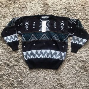 VTG 90s Graphic Dad Grandpa Sweater